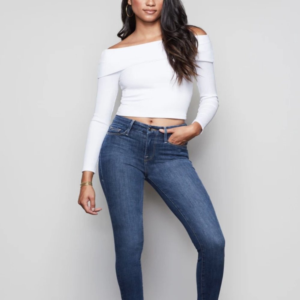 Good American Good Legs Blue Jeans Denim NWT